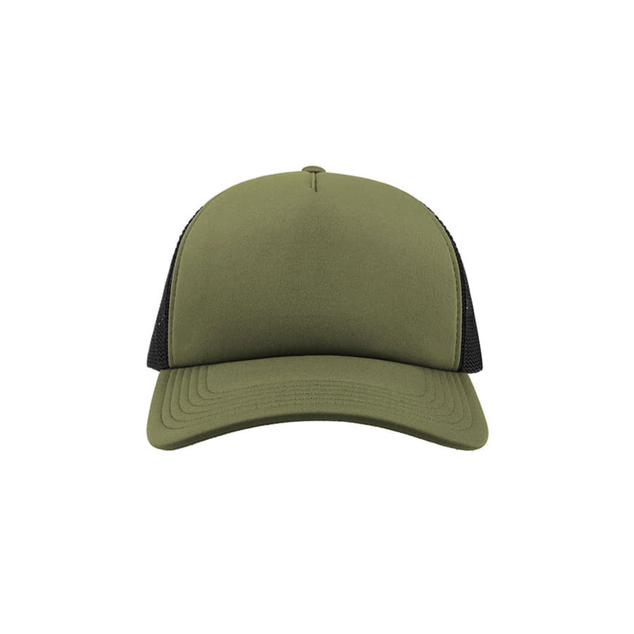 Бейсболка RAPPER, 5 клиньев,  пластиковая застежка, темно-зеленый, черный-4