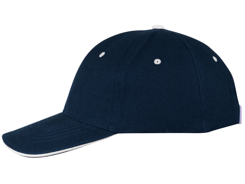 Бейсболка New Castle 6-ти панельная, т синий/белый-5