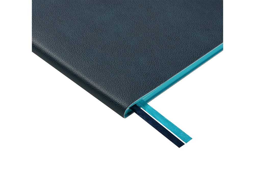 Блокнот А5 Boston, темно-синий с голубым срезом-5