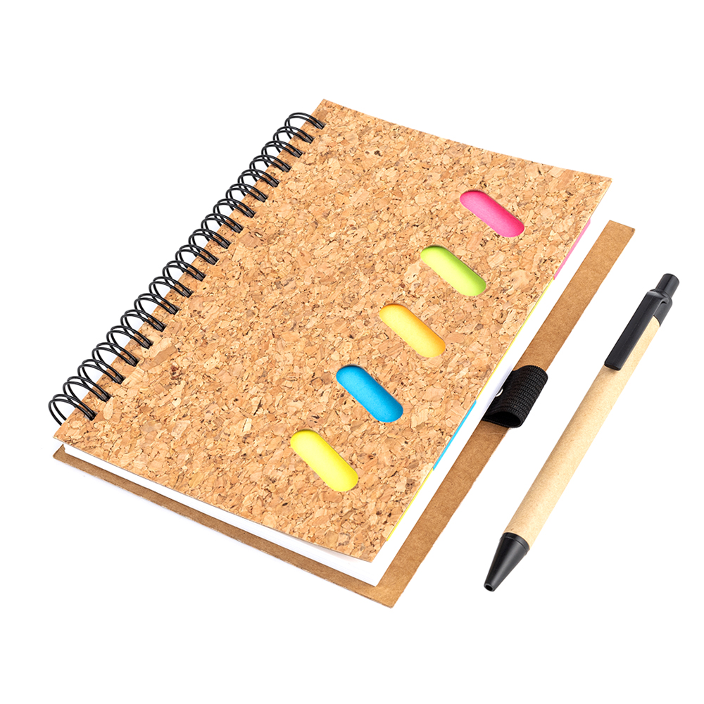 Блокнот Гарольд со стикерами и шариковой ручкой, Черный-1