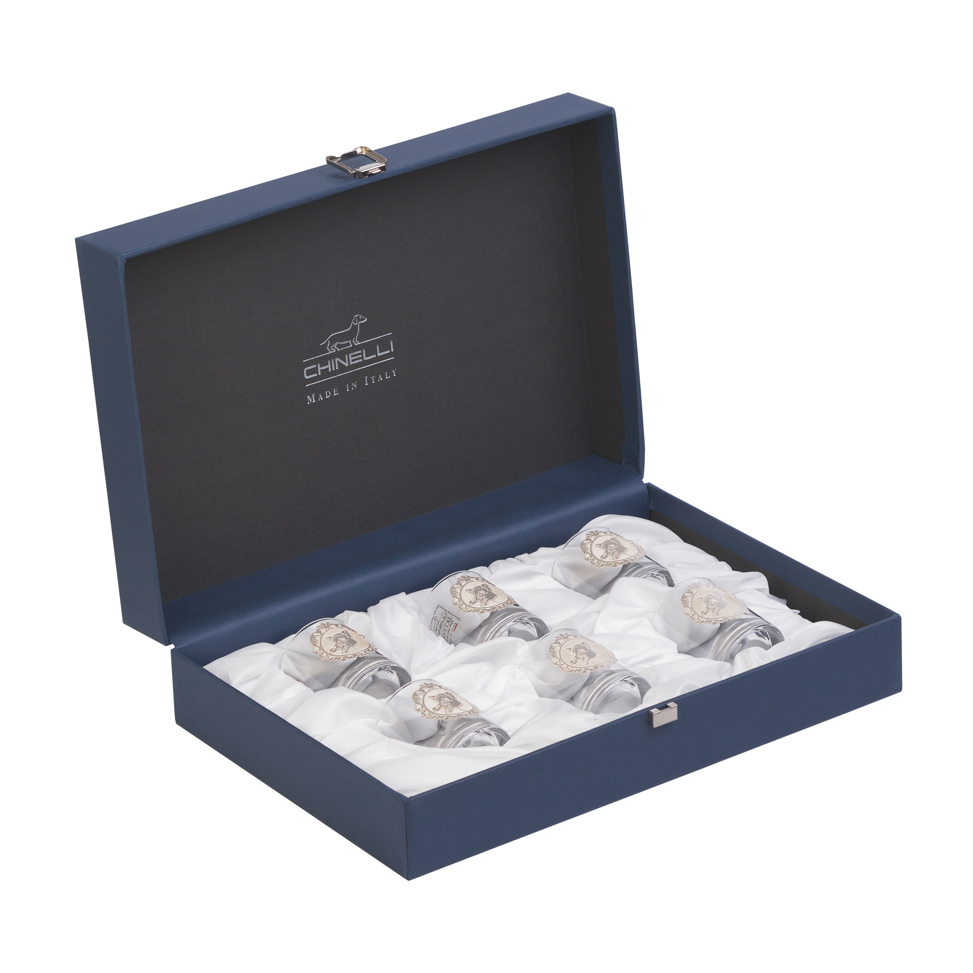 Набор для водки "Tocai", 6 стопок, посеребрение-1