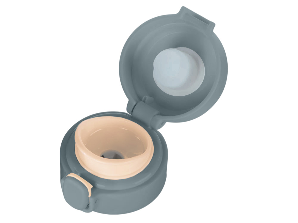 Вакуумная термокружка Waterline c кнопкой Guard, 400 мл, тубус, антрацит-4