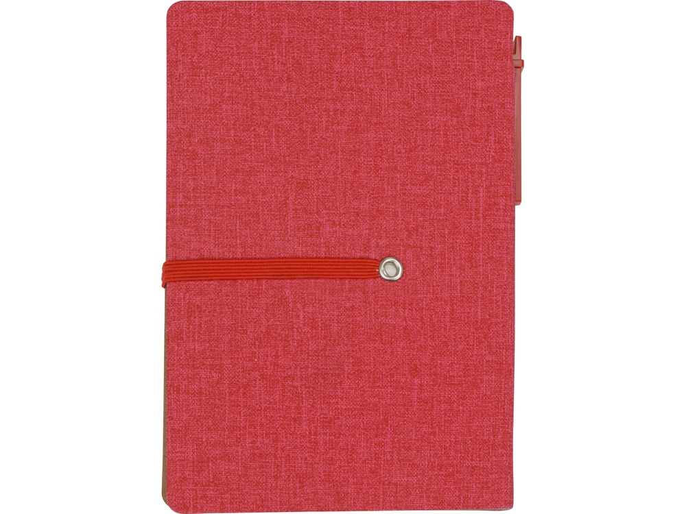 Блокнот А6 Write and stick с ручкой и набором стикеров, красный-6