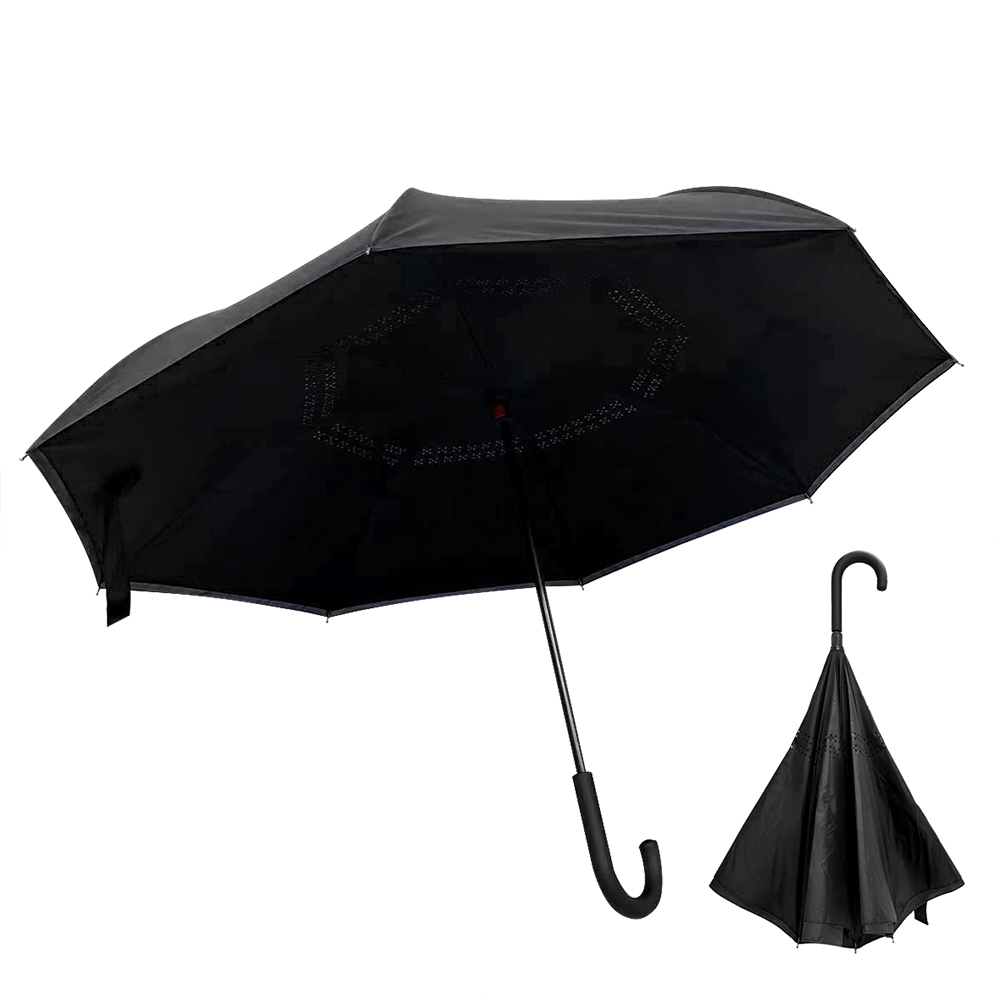 Зонт-трость наоборот Shifter, Черный-0