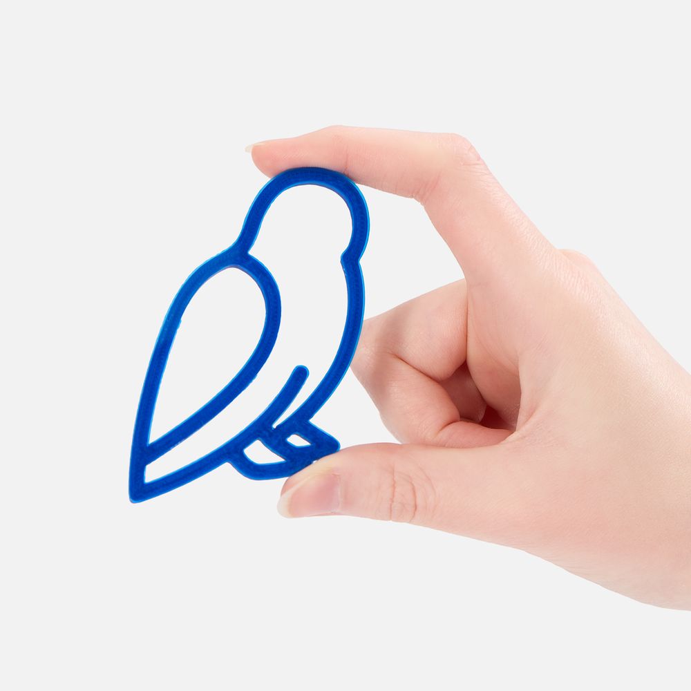 Подвеска «Сова», 3D-печать, синяя-1