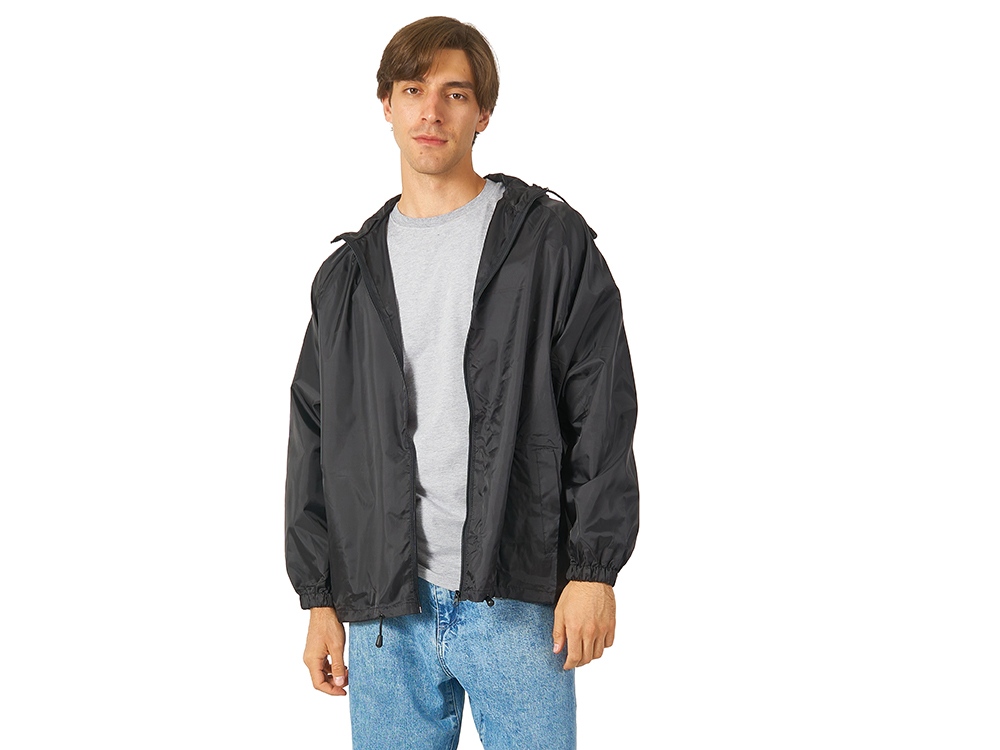 Ветровка Promo мужская с чехлом, черный-1