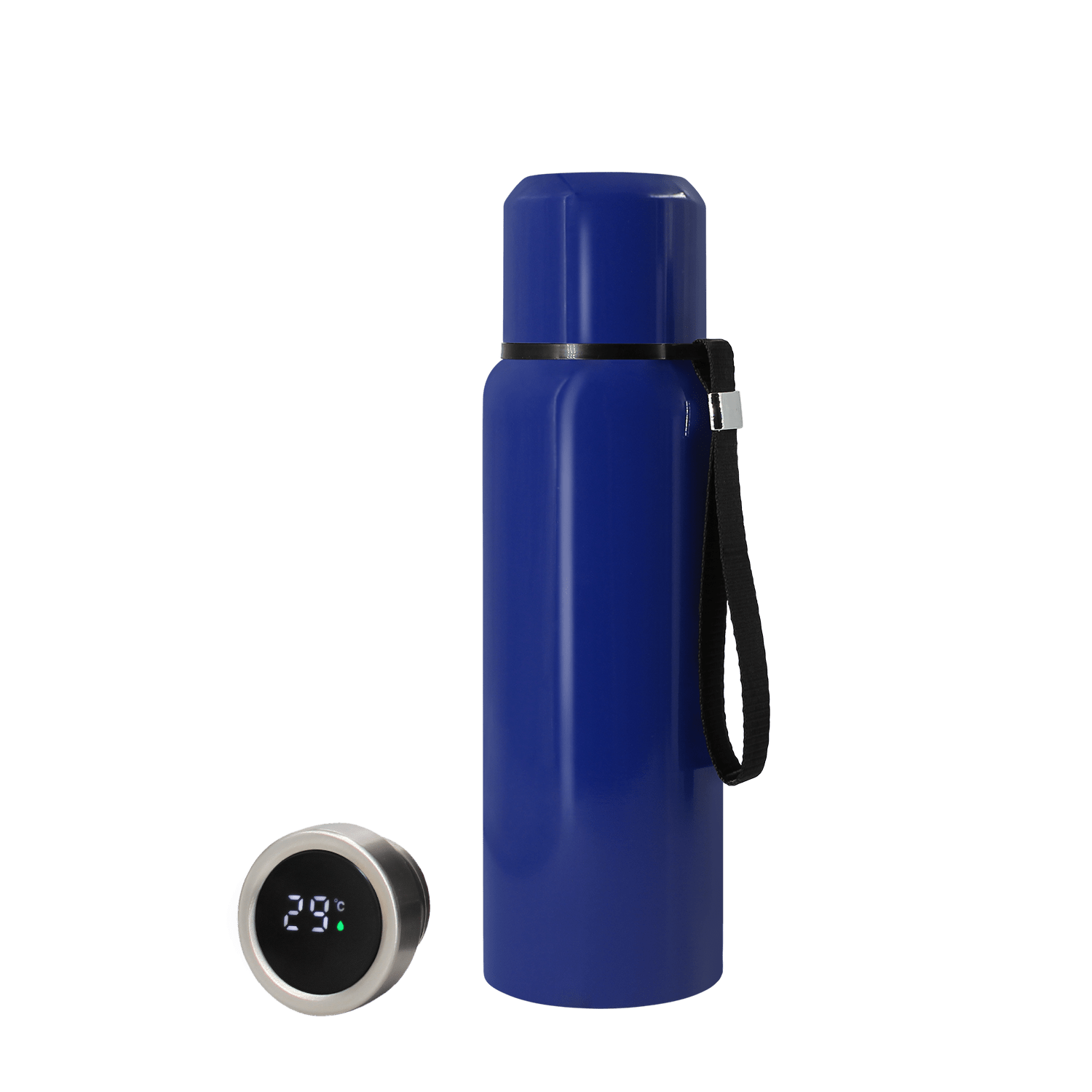 Термос S-travel New с датчиком температуры 600 мл. (синий)-1