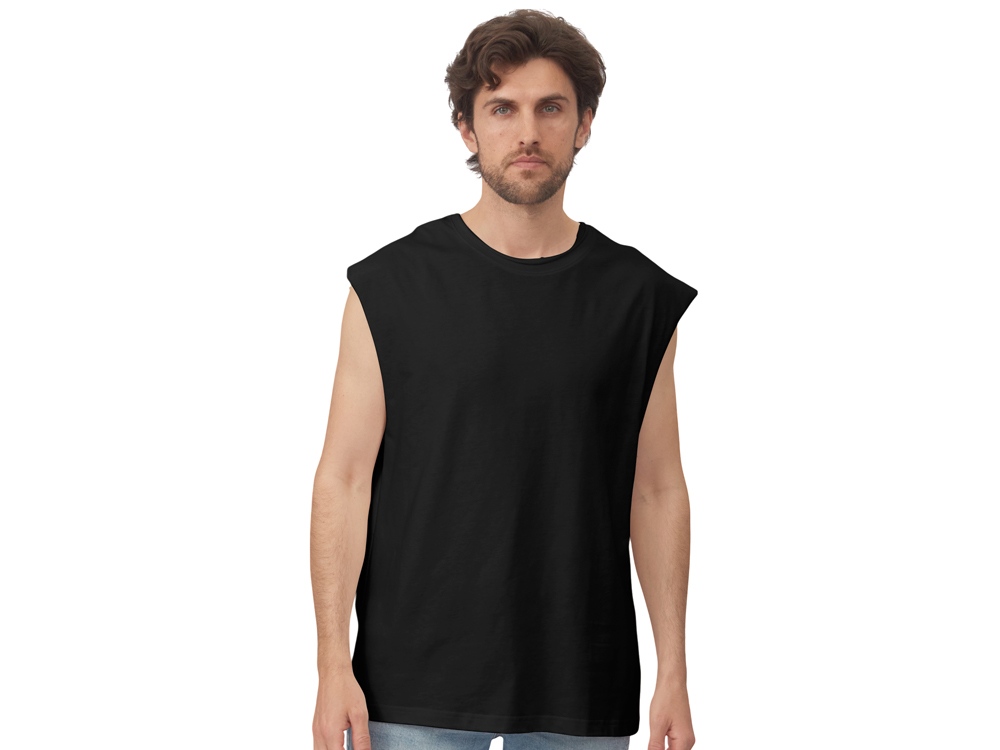 Майка оверсайз Berlin, унисекс, черный-1