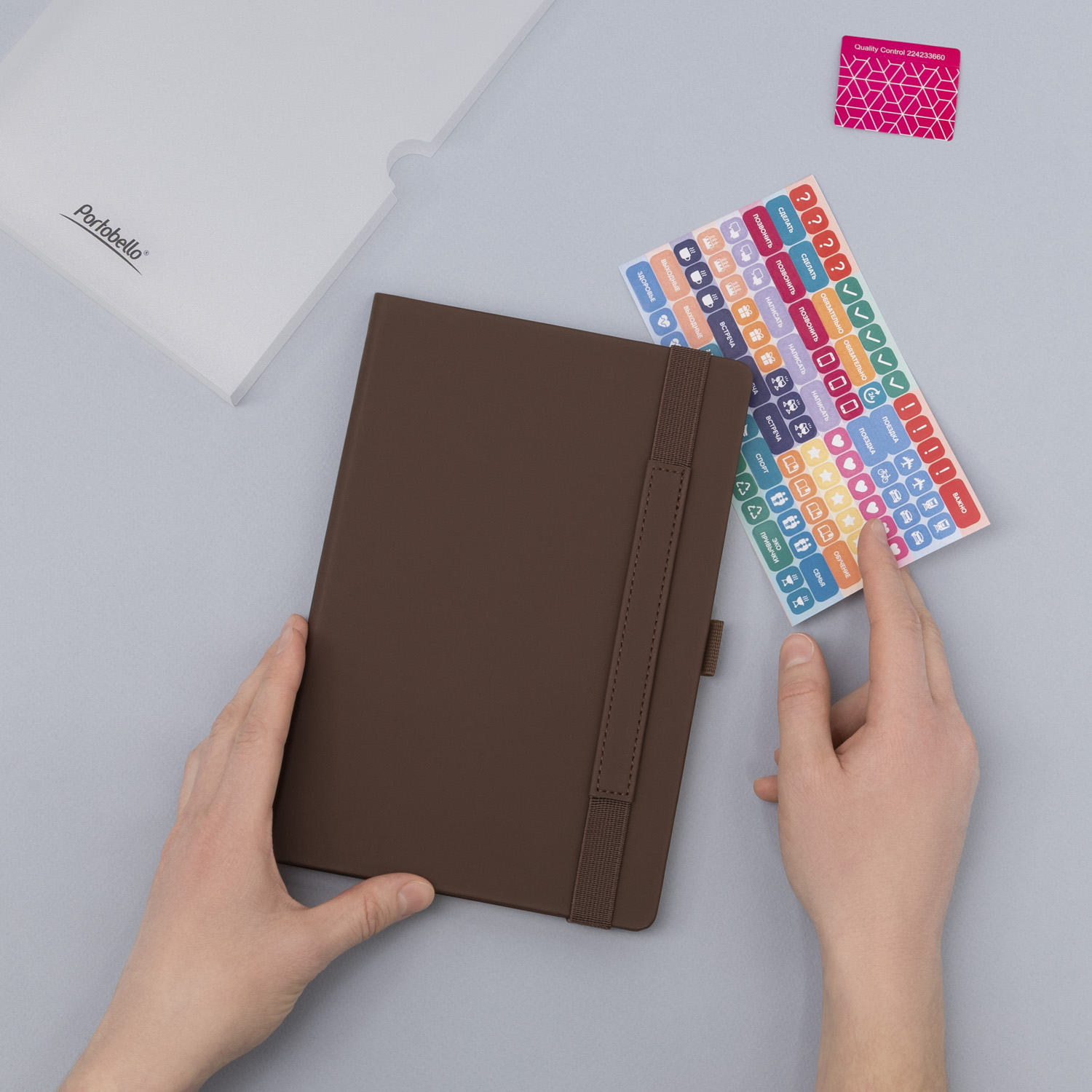 Ежедневник Alpha недатированный, коричневый/бежевый-13