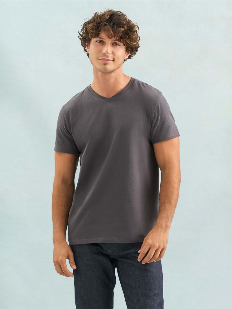 Футболка унисекс Regent с V-образным вырезом, ярко-синяя (royal)-3