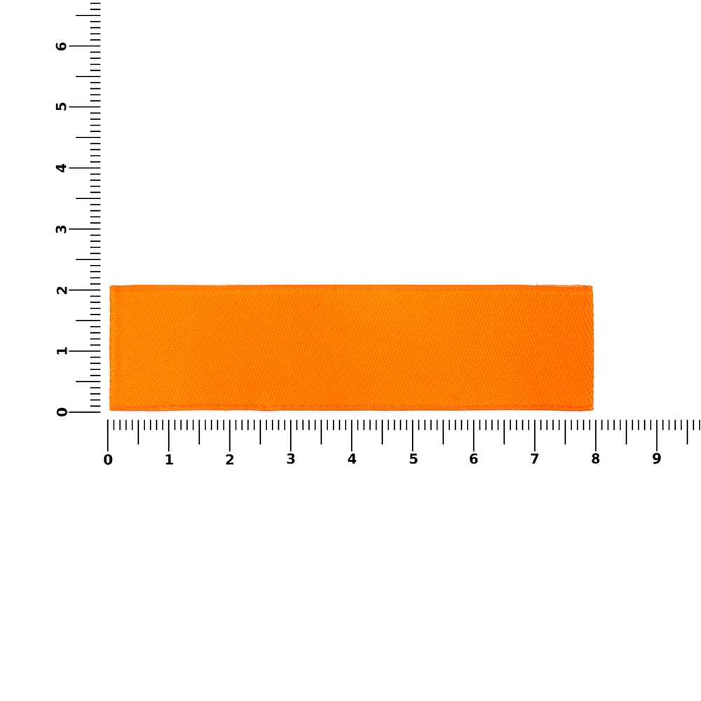 Лейбл тканевый Epsilon, S, оранжевый неон-2