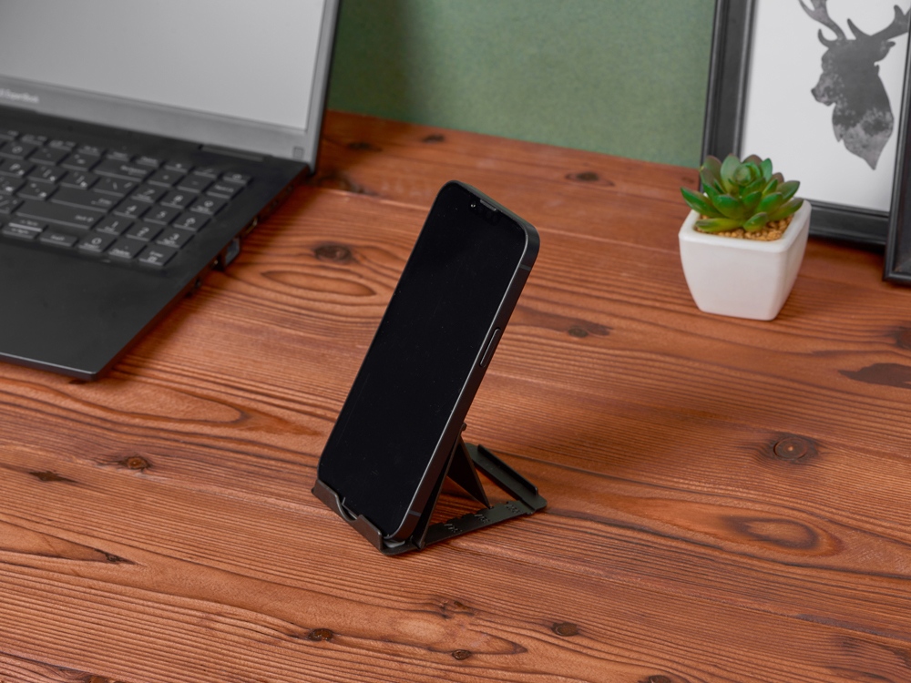 Подставка под смартфон с регулировкой угла наклона Lever, черный-6