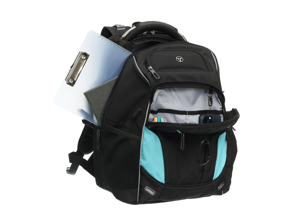 Рюкзак TORBER ПРОРЫВ с отделением для ноутбука 15, чёрный, полиэстер 900D, 34x22x46 см, 34л-9