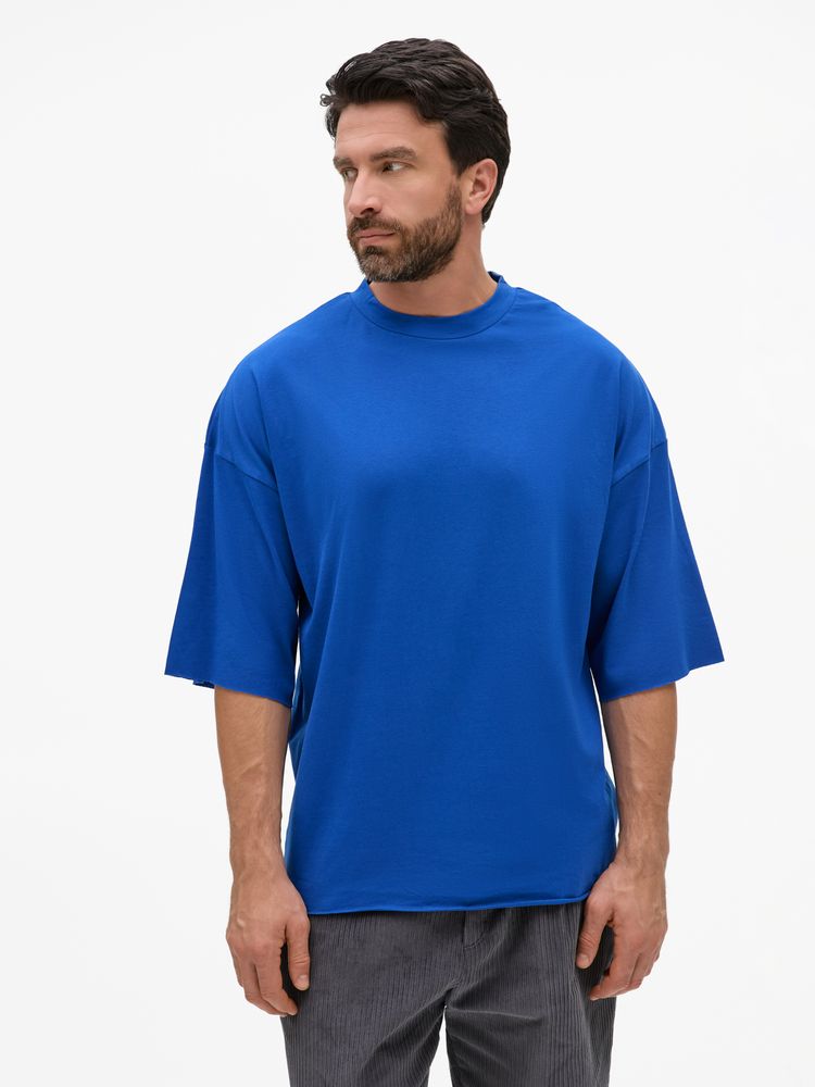 Футболка унисекс оверсайз T1, синяя-1