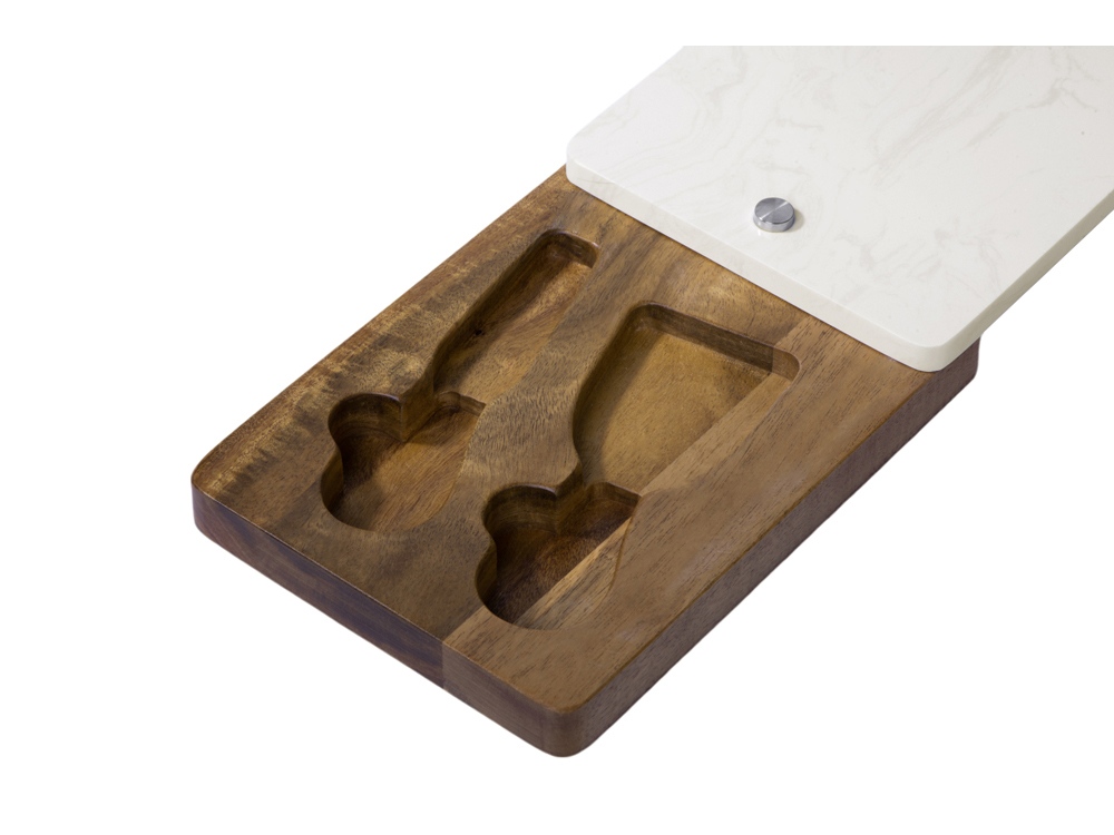 Набор ножей для сыра Fontina, акация и искусственный мрамор-3