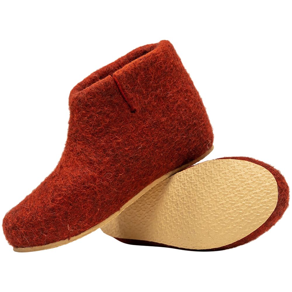 Домашние валенки Wild, красно-коричневые (терракот)-2