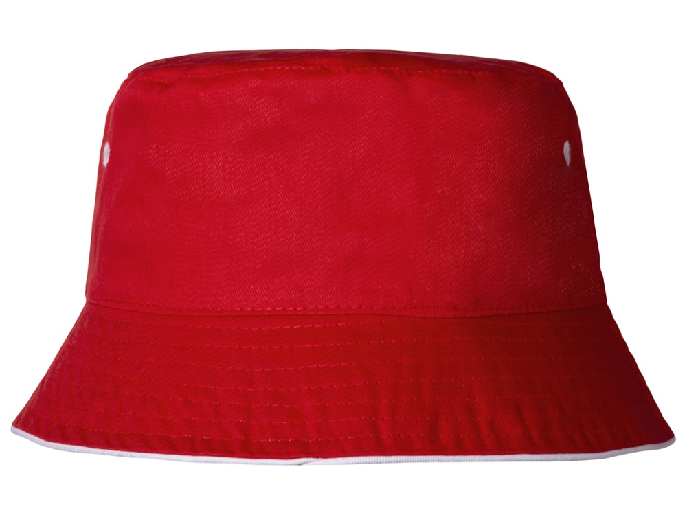 Панама с контрастной окантовкой , красный/белый-4