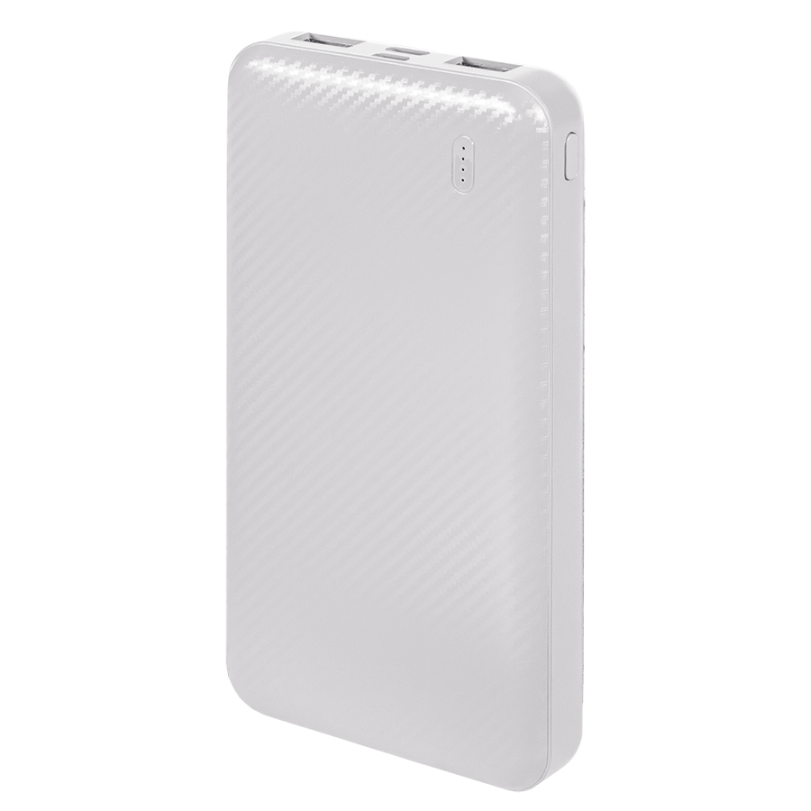 Универсальный аккумулятор Rib 10 (10000 мАч), белый, 13,5х6.8х1,5 см, белый-0