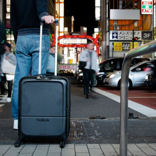 Чемодан складной Rollink FLEX LIGHT 55x40x20 см, 4 колеса, черный-13