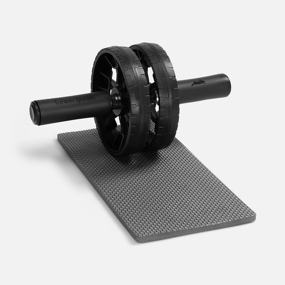 Ролик для пресса с ковриком Presswork, черный-3