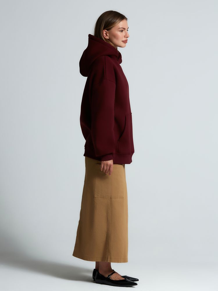 Худи Kulonga Oversize, бордовое-6