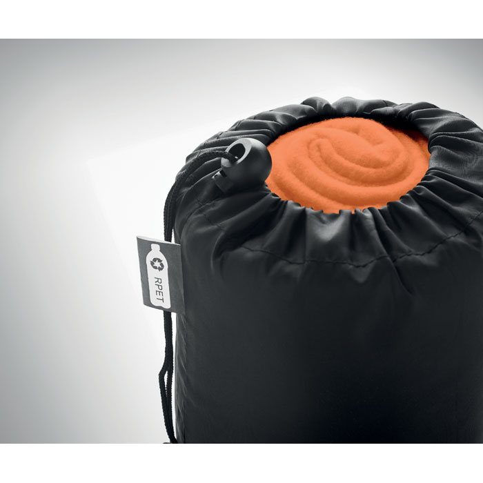 Флисовый дорожный плед из RPET, оранжевый-2