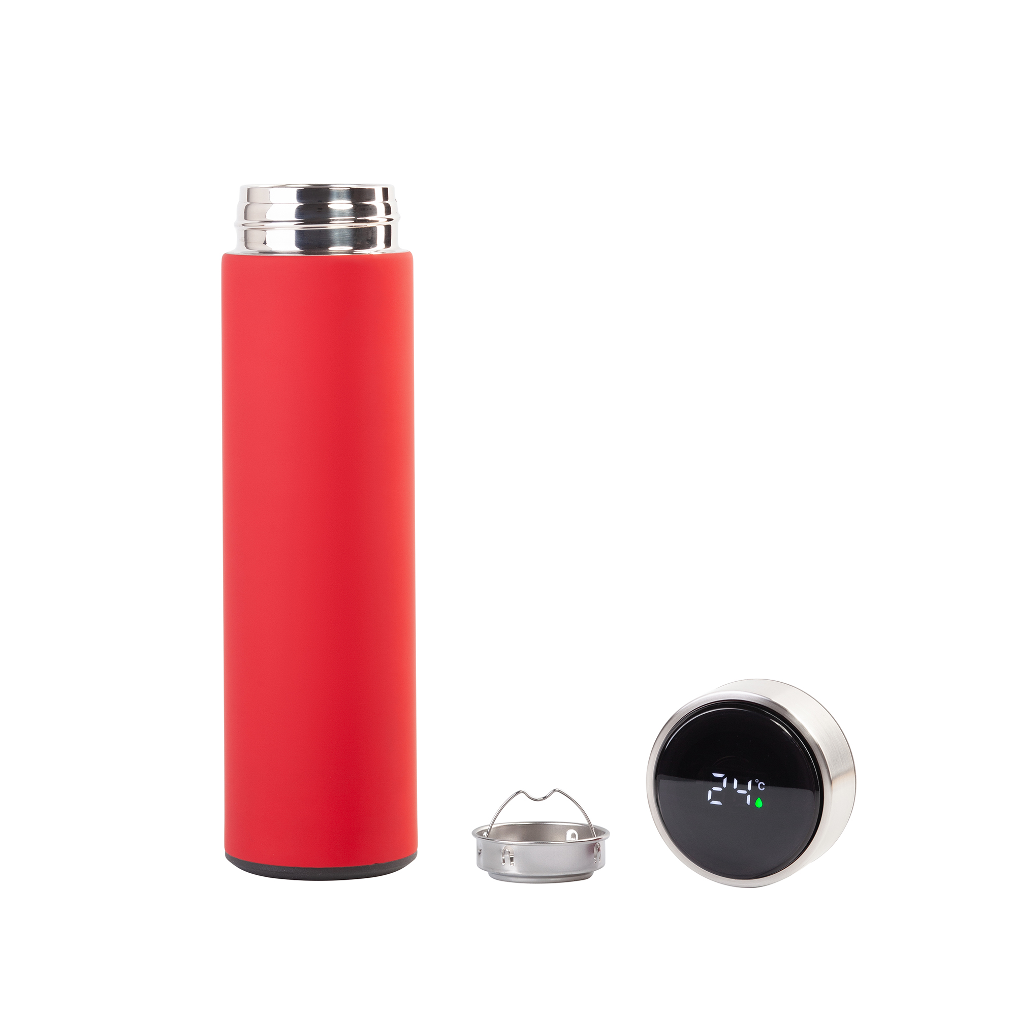 Термос "Бостон silver line" 500 мл с индикацией температуры, soft touch-1