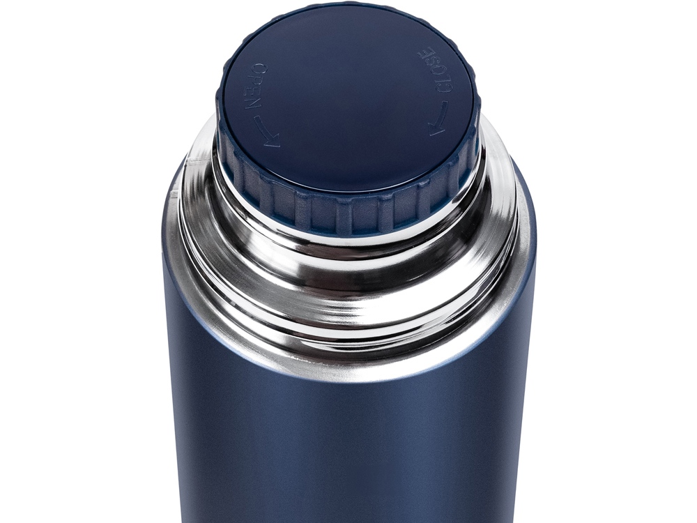 Термос Relaxika 101 (1 литр), темно-синий (без лого)-3