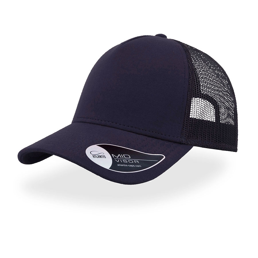 Бейсболка RAPPER JERSEY, 5 клиньев, пластиковая застежка, темно-синий-0