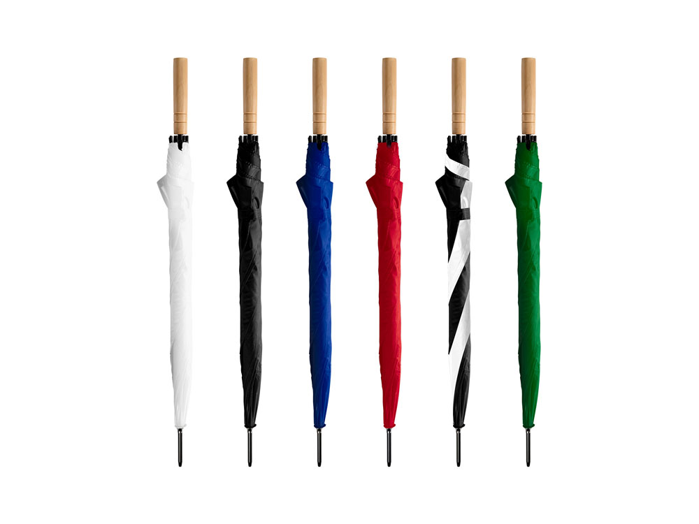 Зонт трость FARGO, полуавтомат, черный-2