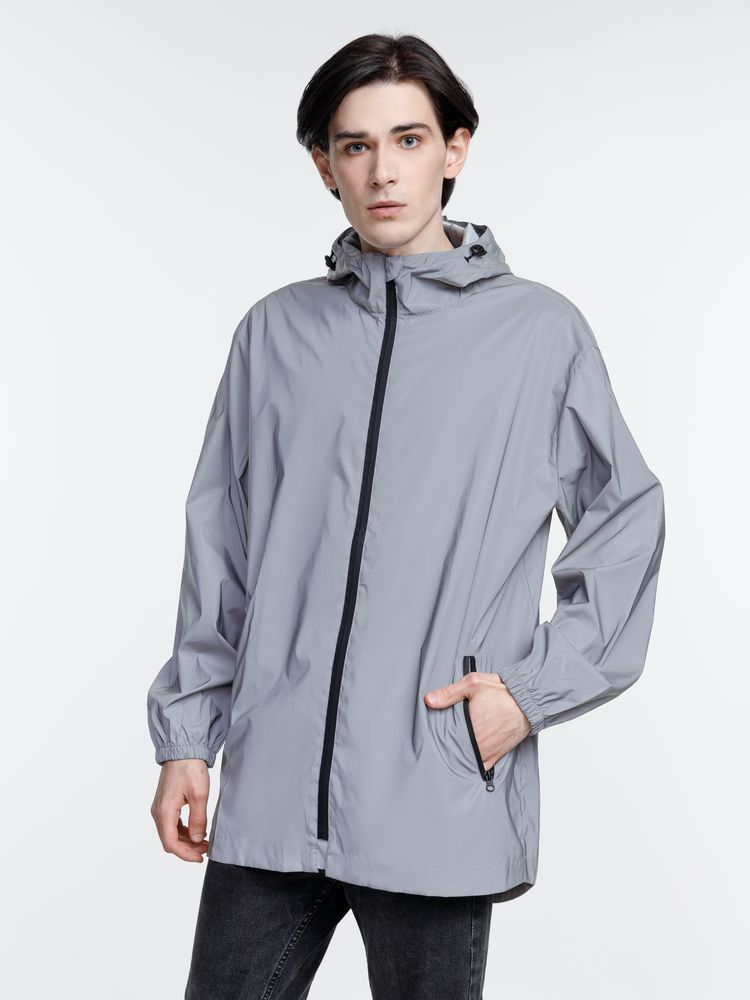 Парка Manifest из светоотражающей ткани, серая-5