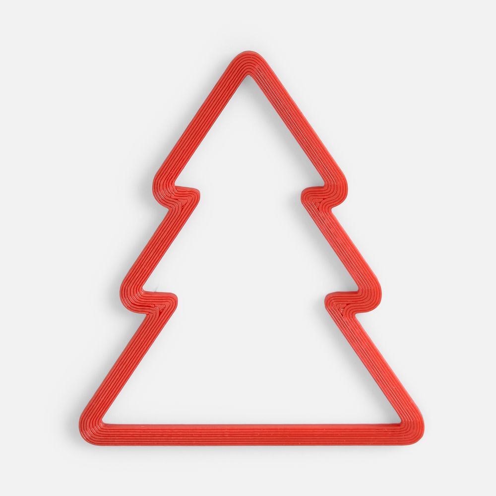 Подвеска «Елочка», 3D-печать, красная-1