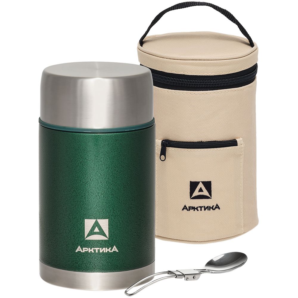 Термос для еды в чехле «Арктика 1000», зеленый-0
