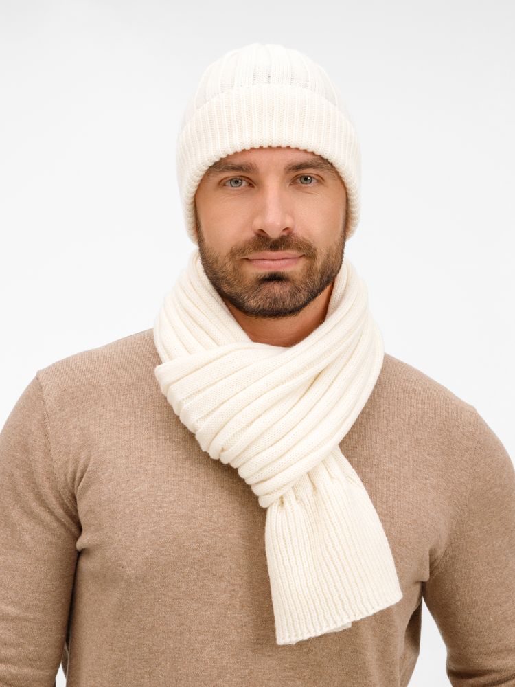 Шарф Bellish, белый (ванильный)-5