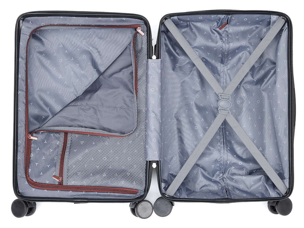 Чемодан TORBER Onego, бордовый, ABS-пластик, 59,5 х 39,5 х 24 см, 46 л-3