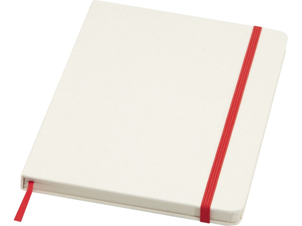 Bass блокнот формата А5 из переработанных материалов, с линованными страницами - Красный-0