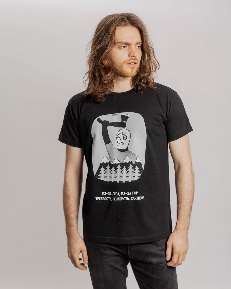 Футболка «Хардкор», черная-0