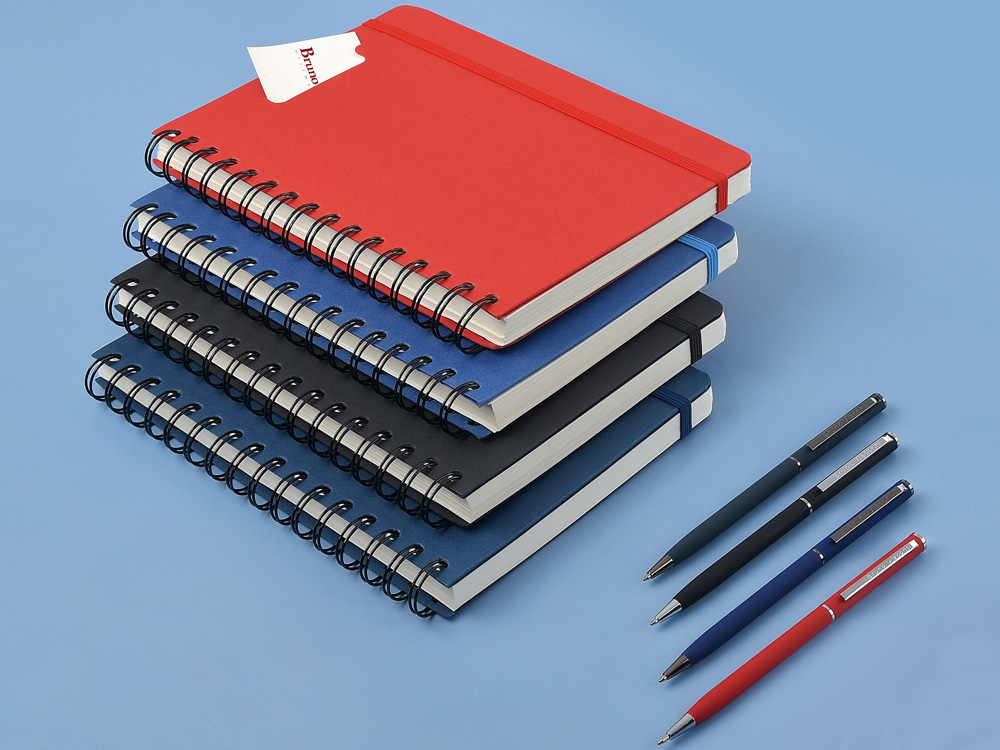 Ежедневник недатированный на гребне А5 Pragmatic, синий-7