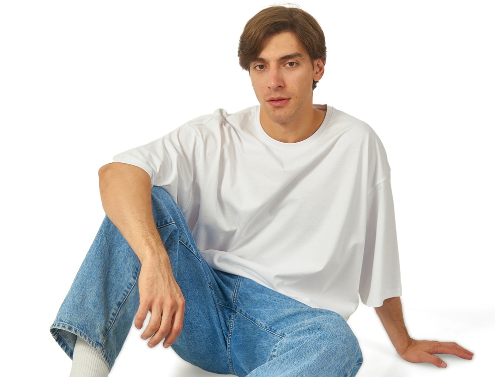 Футболка Berlin к/р оверсайз, 100% хлопок, 180гр, молочный-3