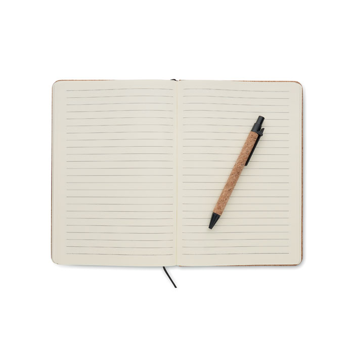 Папка А5 из пробки, бежевый-5