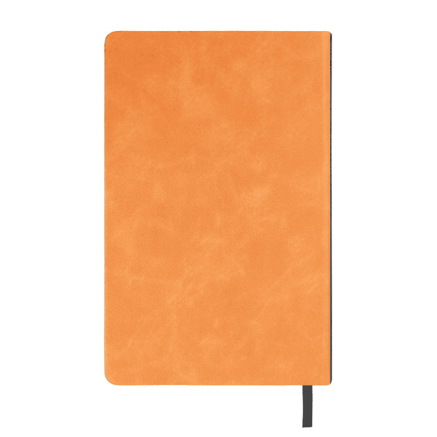 Ежедневник недатированный Muse, оранжевый, А5, с декоративной черной полосой, блок в линейку, оранжевый-2