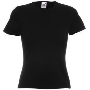 Футболка женская LADY FIT CREW NECK T 210, черный-0