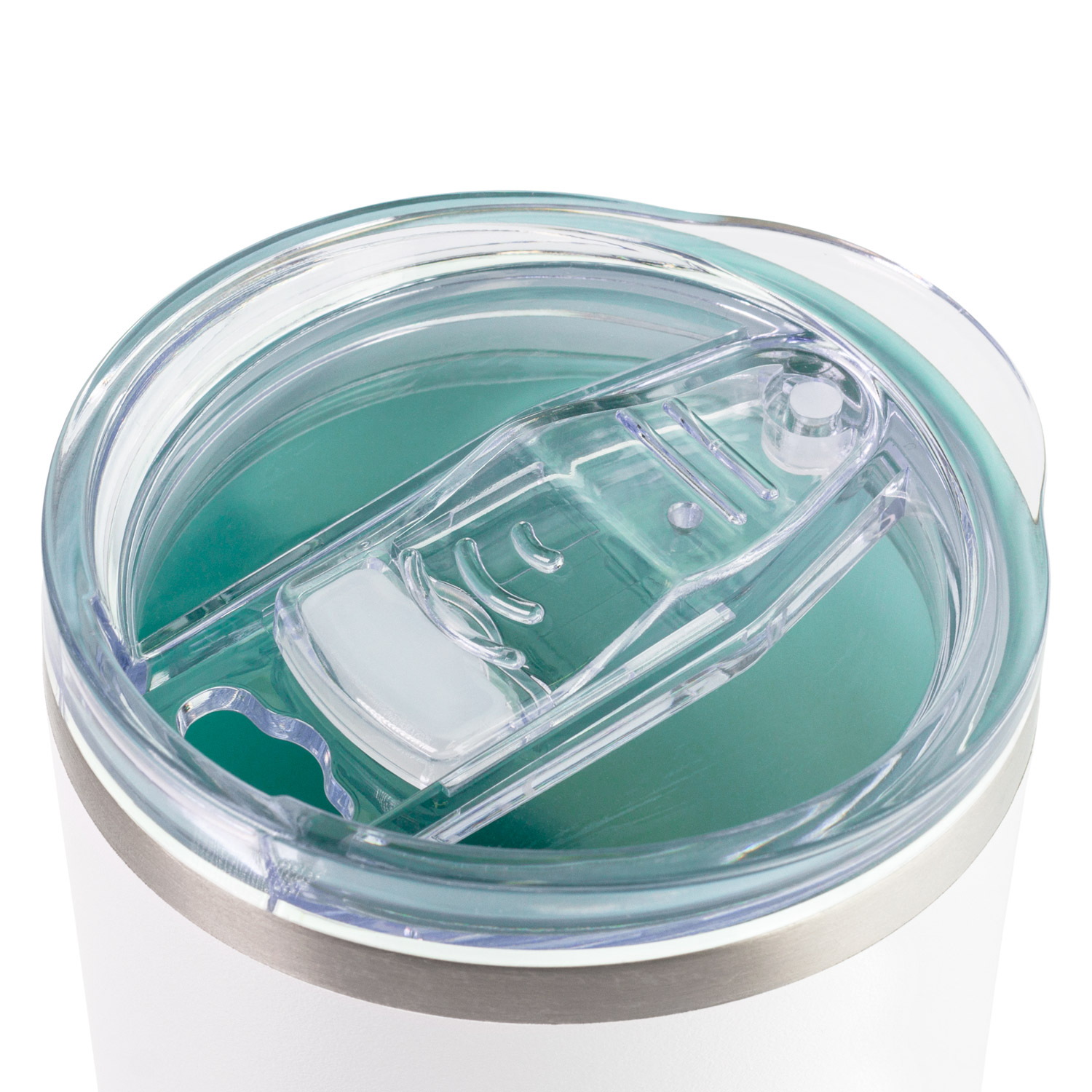 Термокружка вакуумная с керамическим покрытием Arctic, белый/аква-1