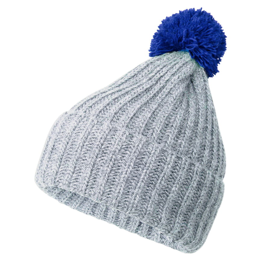 Шапка и шарф GoSnow с ярким помпоном и кисточками, синий-2