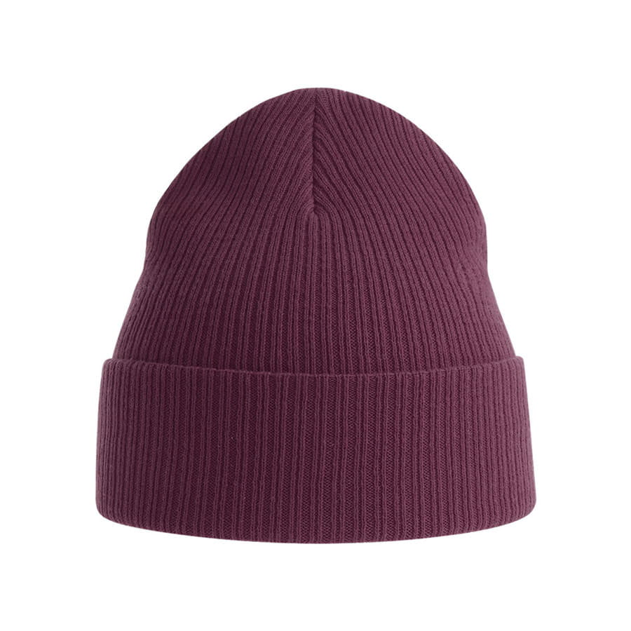 Шапка с отворотом NELSON из органического хлопка, бордовый-2