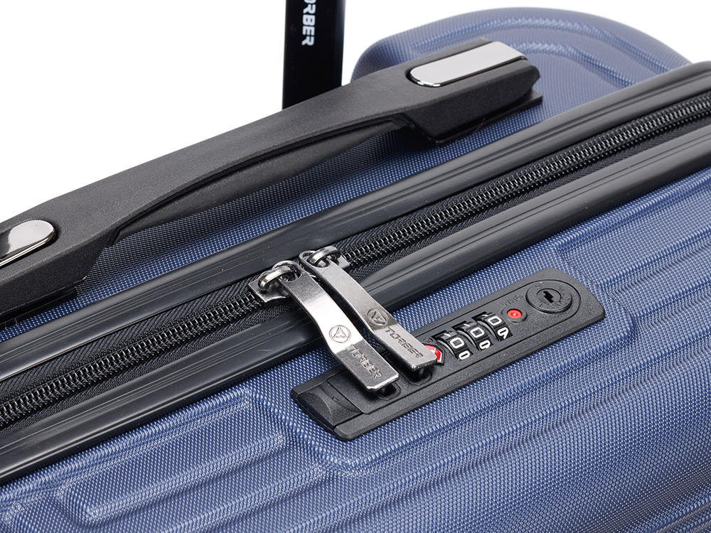 Чемодан TORBER Onego, синий, ABS-пластик, 59,5 х 39,5 х 24 см, 46 л-7