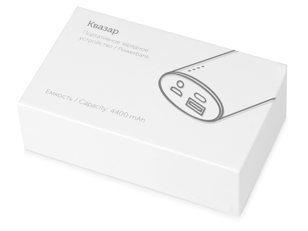 Портативное зарядное устройство Квазар, 4400 mAh, зеленое яблоко-6