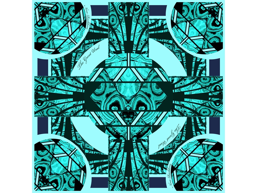 Платок Малахитовая шкатулка-0