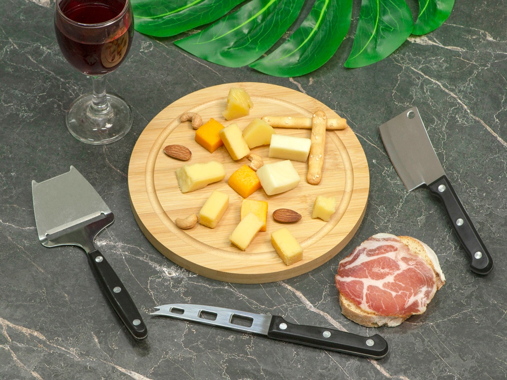 Набор для сыра с приборами Fabrizio, черный-14