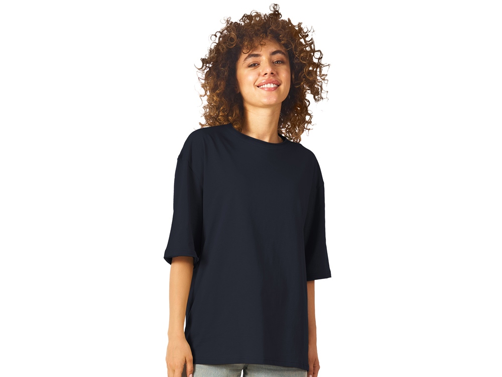 Футболка оверсайз Liyon унисекс, темно-синий-2